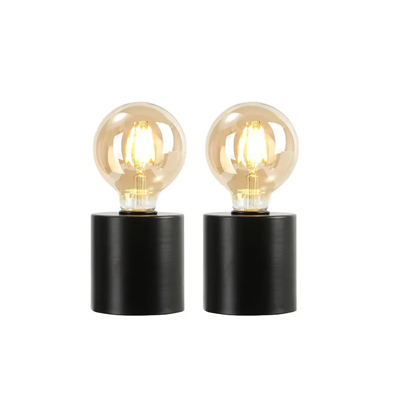 Ny retro bordsskiva dekoration Antik bordslampa med Edison glödlampa 1