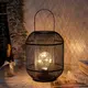 Metal Cage Table Lamp Black - - NEW IMAGE 4
