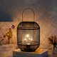 Metal Cage Table Lamp Black - - NEW IMAGE 3