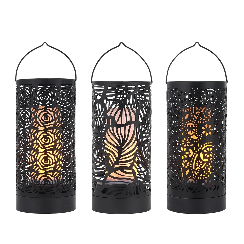 Three-piece Led Plastic Candle Lamp Decorative Candle Holders With Flameless Led Light For Room,Outdoor,Festival 1