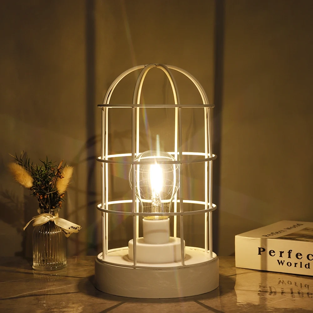 Hochwertige weiße Heimleuchte, batteriebetriebene Lampe, Esstisch, beste dekorative LED-Lampe, tragbare Metalllampe 1