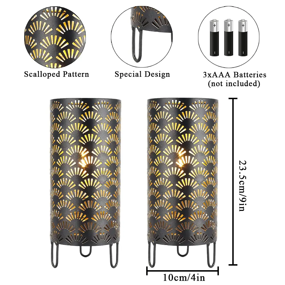 Battery Operated Nightstand Lamp 10.5*10.5*23.5 Cm Wholesale - NEW IMAGE 3