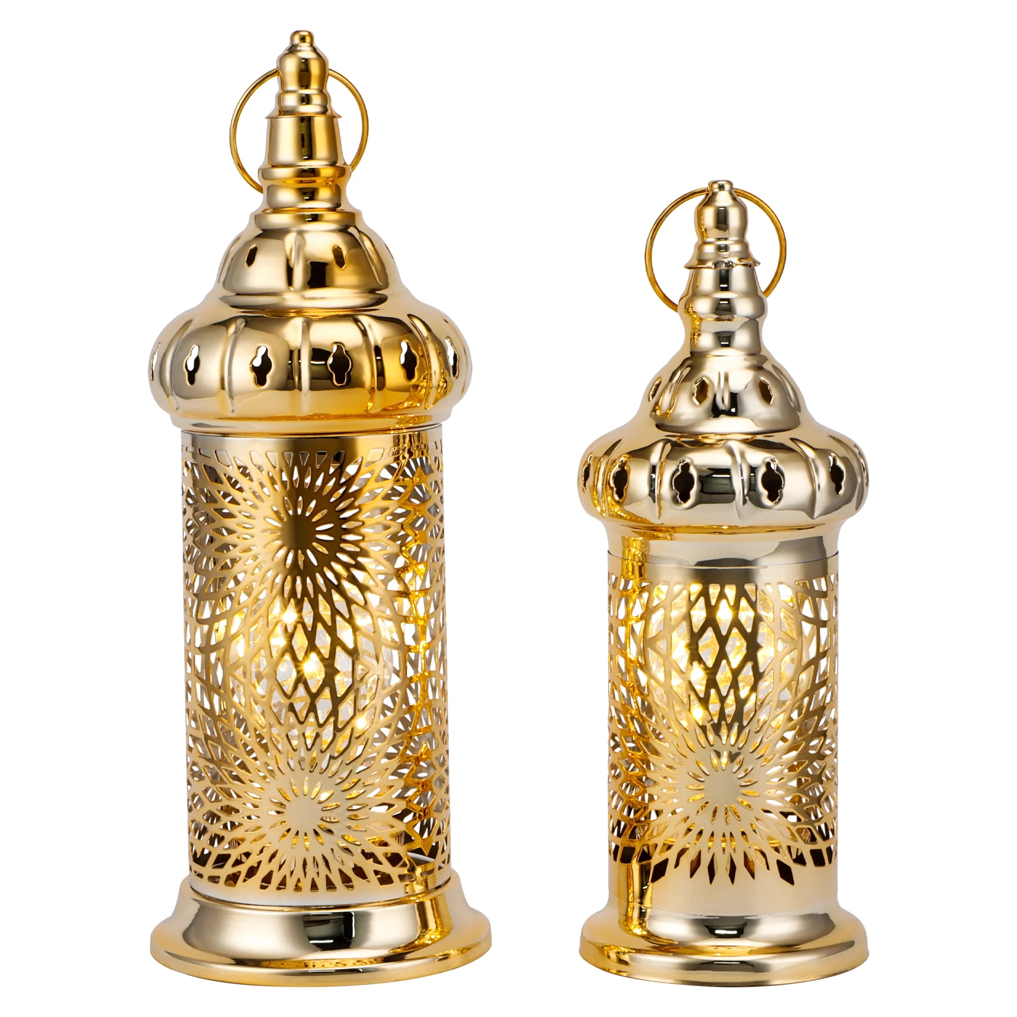 Goldene marokkanische Tischlampe für Ramadan-Dekor 1