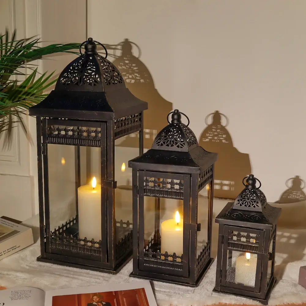 Square Black Candle Holder 11*11*24 - - NEW IMAGE 2
