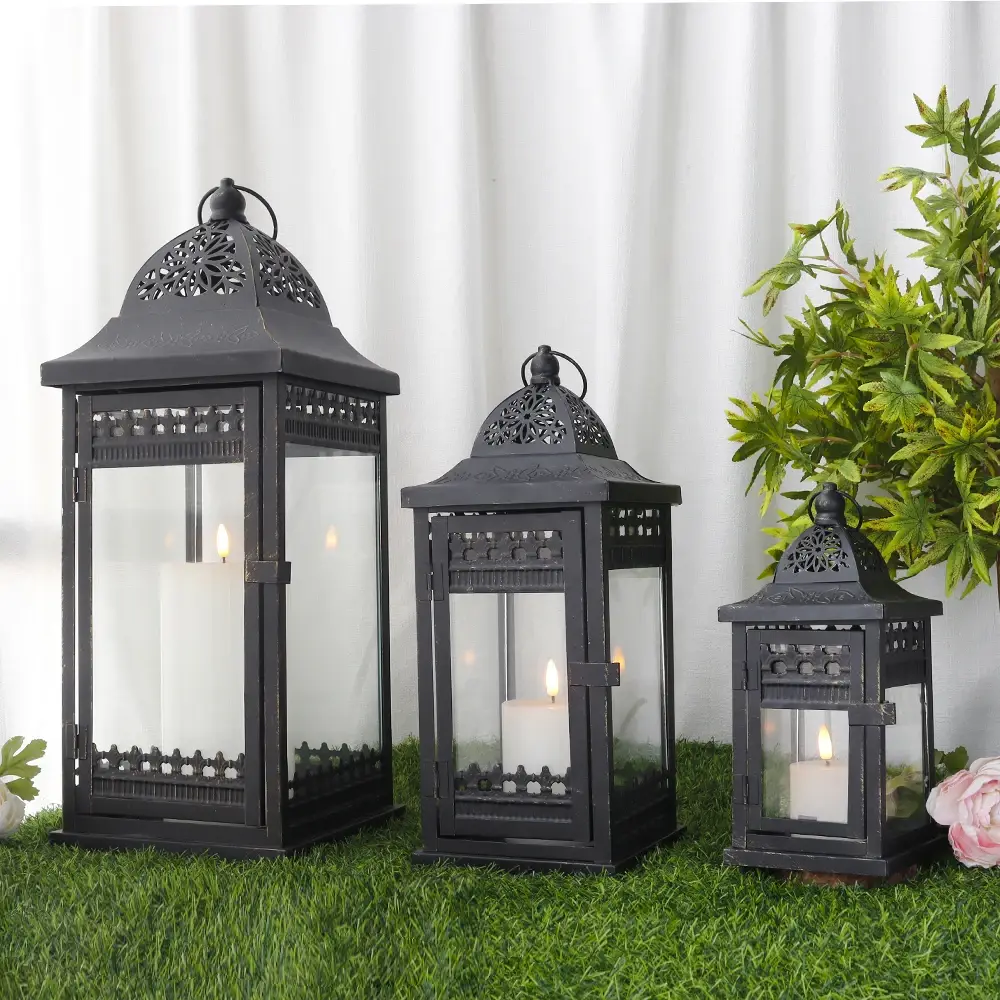Square Black Candle Holder 11*11*24 - - NEW IMAGE 3