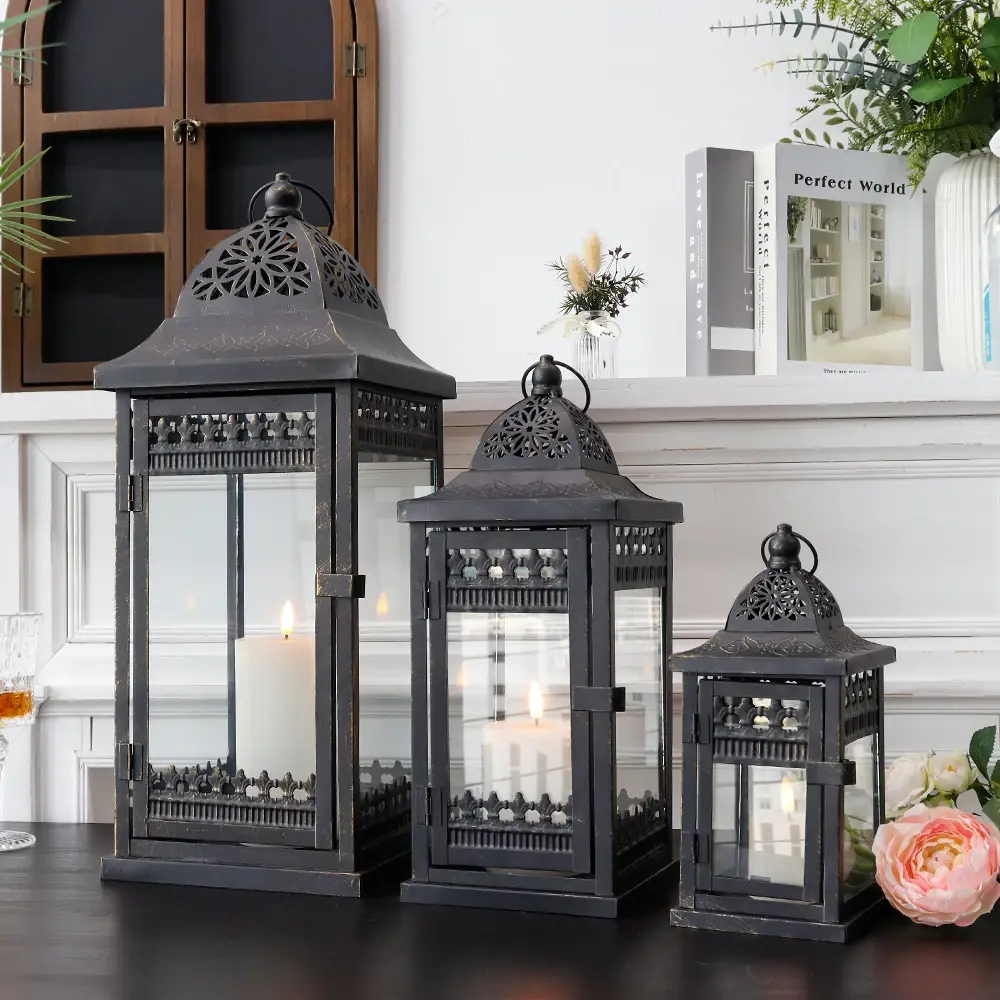 Square Black Candle Holder 11*11*24 - - NEW IMAGE 4