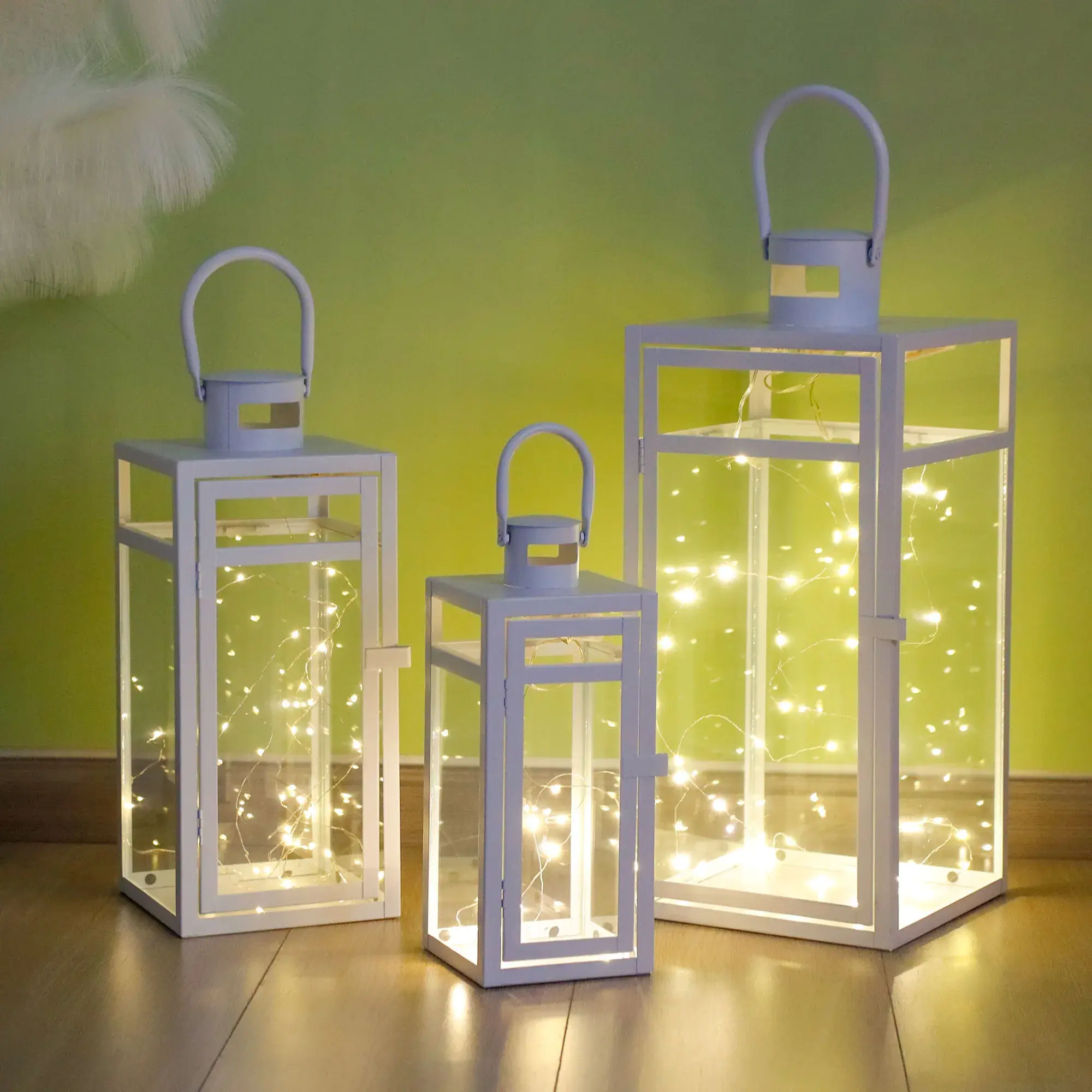 Black Candle Lantern 12*12*30cm - - NEW IMAGE 4
