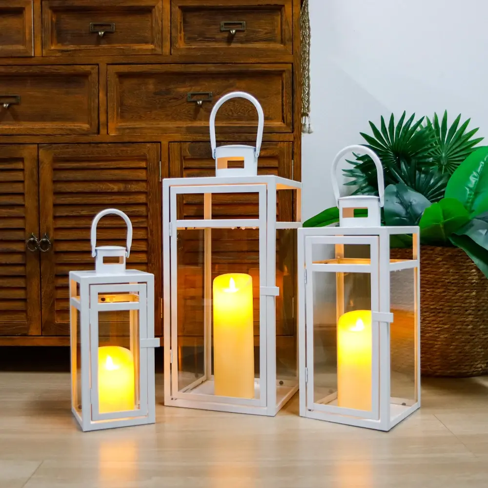 Black Candle Lantern 12*12*30cm - - NEW IMAGE 5