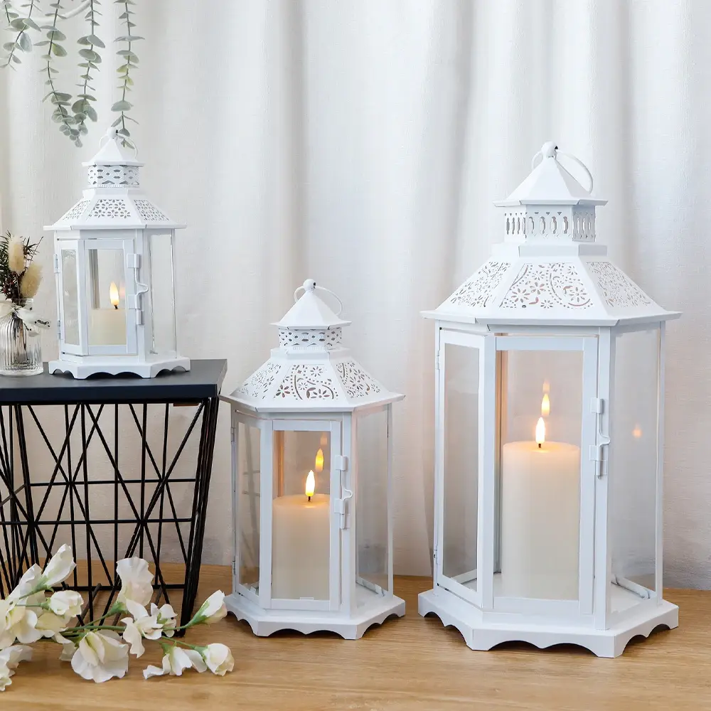 Large Outdoor Candle Lanterns 25*21.7*46.2 Cm by NEW IMAGE 3