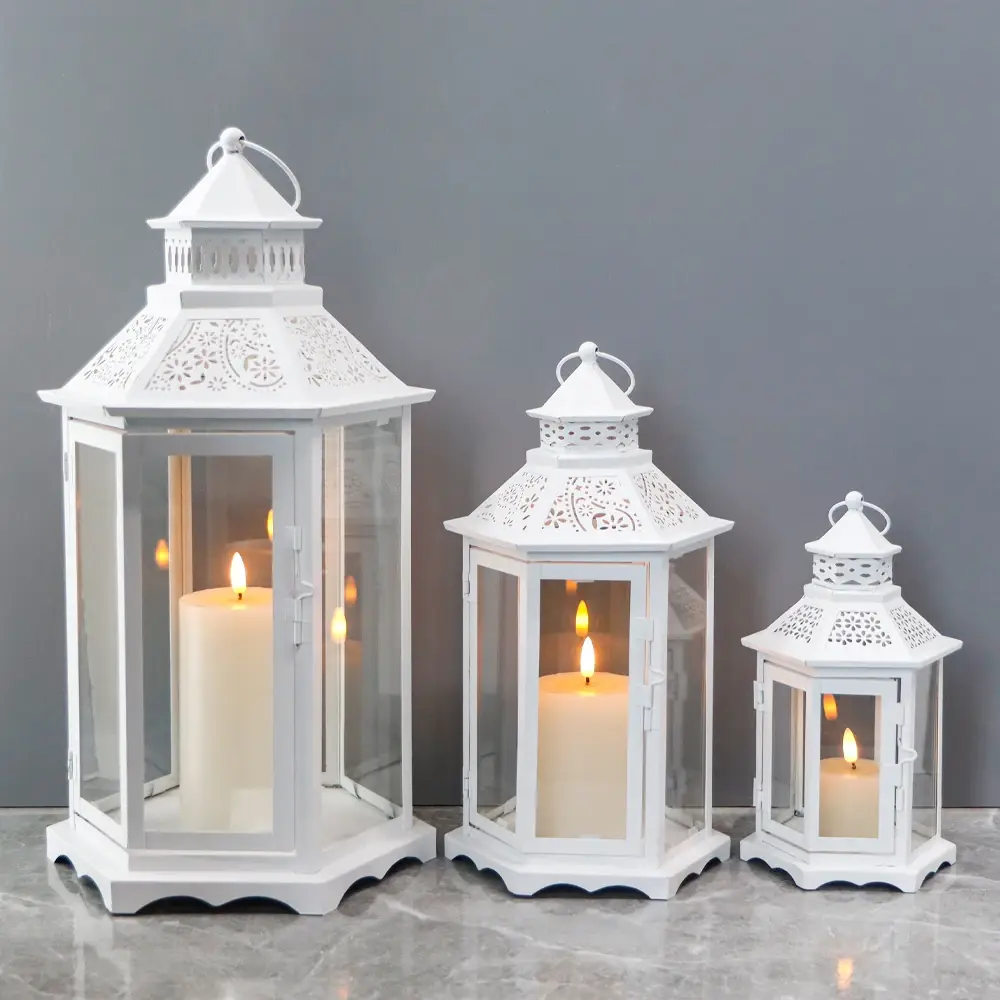 Large Outdoor Candle Lanterns 25*21.7*46.2 Cm by NEW IMAGE 6