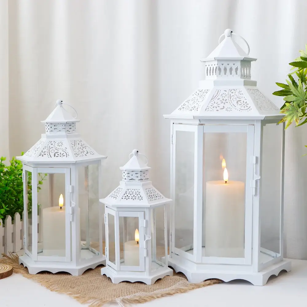 Large Outdoor Candle Lanterns 25*21.7*46.2 Cm by NEW IMAGE 4