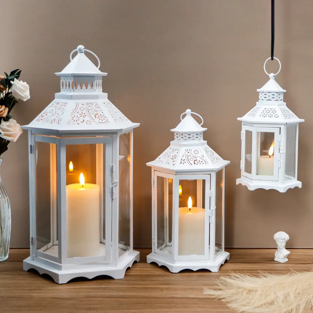 Large Outdoor Candle Lanterns 25*21.7*46.2 Cm by NEW IMAGE 2
