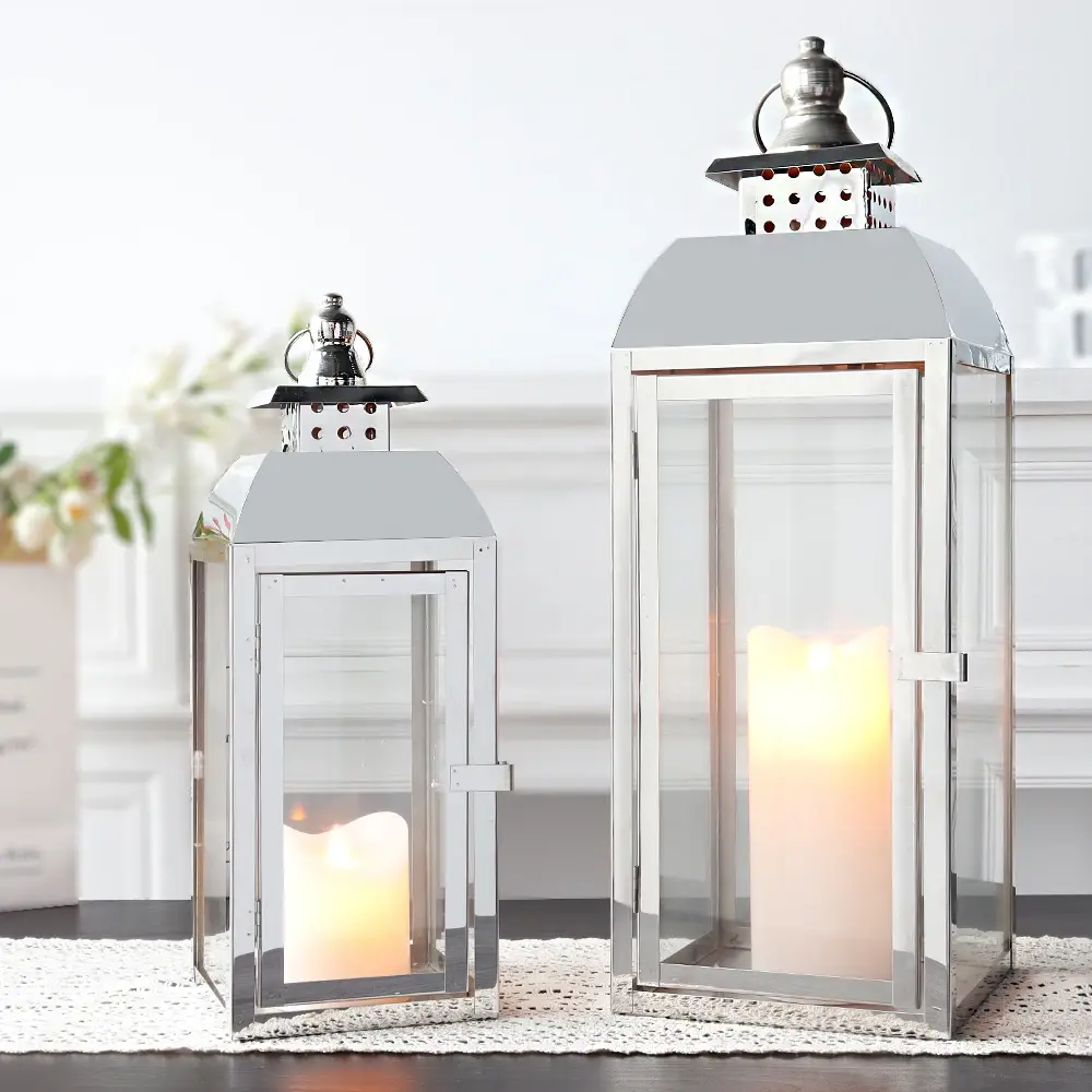 Metal Candle Lantern Home Lighting Decoration - - NEW IMAGE 5
