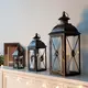 Hurricane Lanterns for Candles Iron & Glass - - NEW IMAGE 4