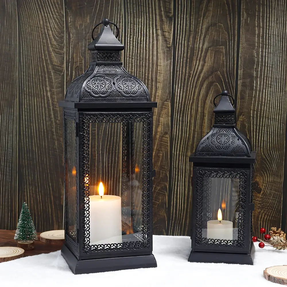 Moroccan Candle Lantern Tempered Glass by NEW IMAGE 2