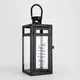 Hanging Lantern with Candle Iron & Glass by NEW IMAGE 4