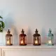 Outdoor Candle Holder Lantern Metal & Tempered Glass by NEW IMAGE 6