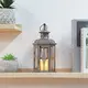 Outdoor Candle Holder Lantern Metal & Tempered Glass by NEW IMAGE 3