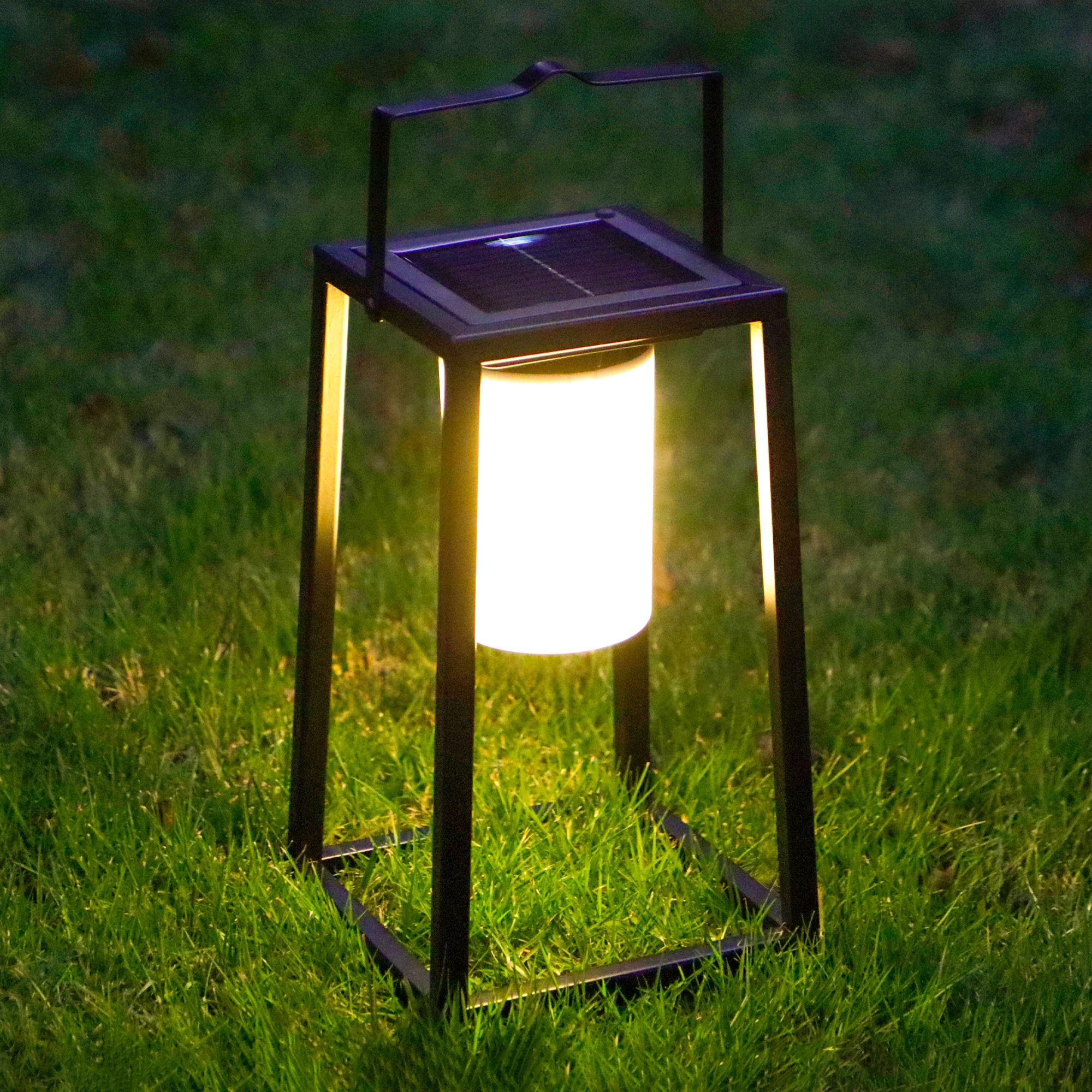 Zewnętrzna latarnia solarna Przenośna lampka nocna LED o dużej jasności Przenośna lampa słoneczna IP44 Wodoodporna kontrola dotykowa Zewnętrzne lampy stołowe Bezprzewodowe światła do patio Chodzenie Czytanie Kemping Ogród 1