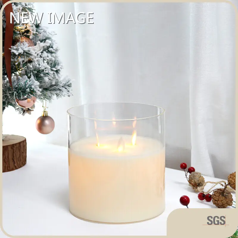 Led Flickering Candle Lights PILLAR by NEW IMAGE 1