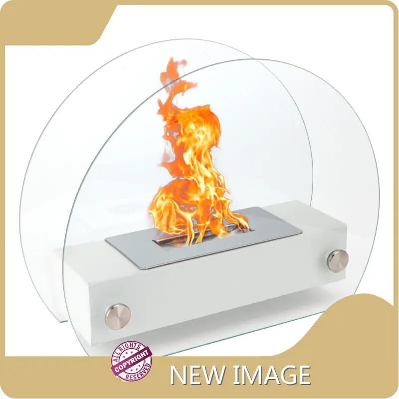 Table Top Bio Ethanol Fireplace White by NEW IMAGE 1