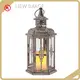 Outdoor Candle Holder Lantern Metal & Tempered Glass by NEW IMAGE 1