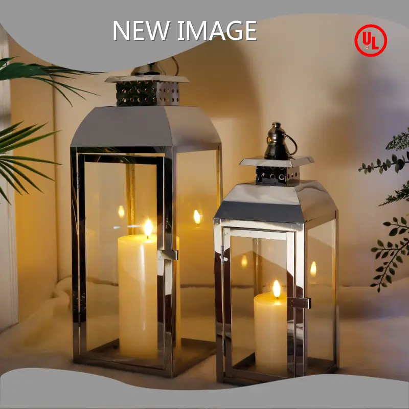 Metal Candle Lantern Home Lighting Decoration - - NEW IMAGE 1