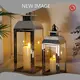 Metal Candle Lantern Home Lighting Decoration - - NEW IMAGE 1