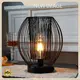 Black Birdcage Table Lamp 25.00 * 25.00 * 28.00 Cm - - NEW IMAGE 1