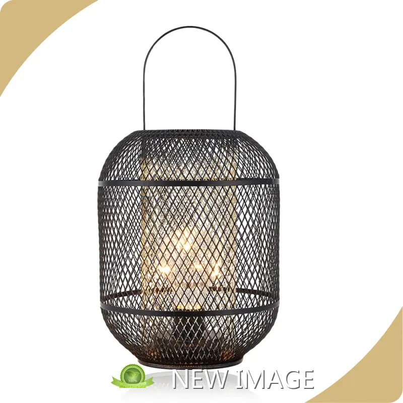 Metal Cage Table Lamp Black - - NEW IMAGE 1