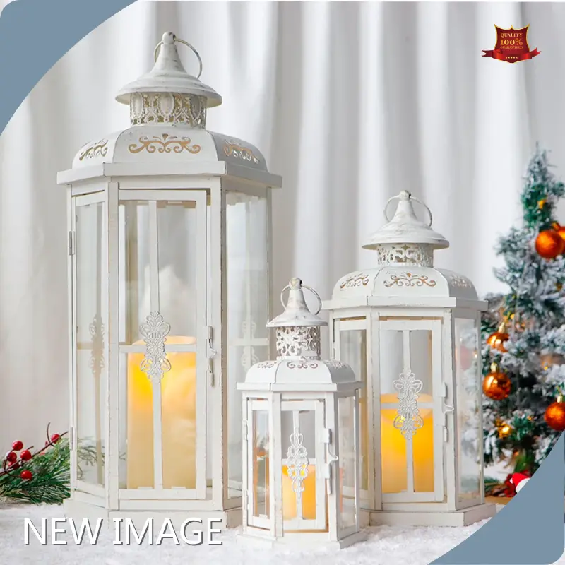 Christmas Candle Lantern Iron - - NEW IMAGE 1