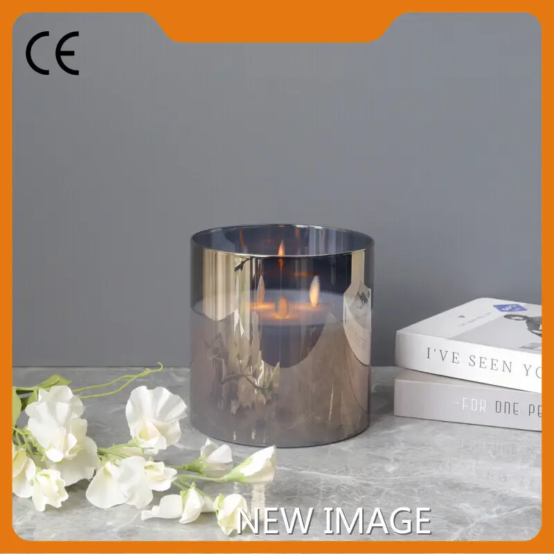 Battery Tea Light Candles PILLAR Wholesale - NEW IMAGE 1