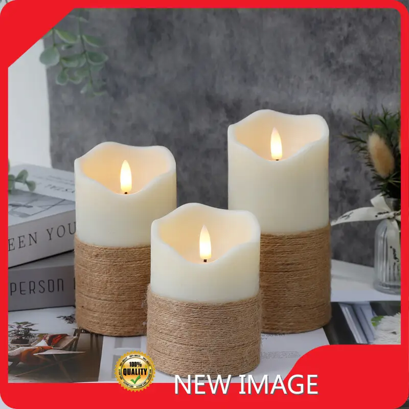 Realistic Flameless Candles PILLAR Wholesale - NEW IMAGE 1