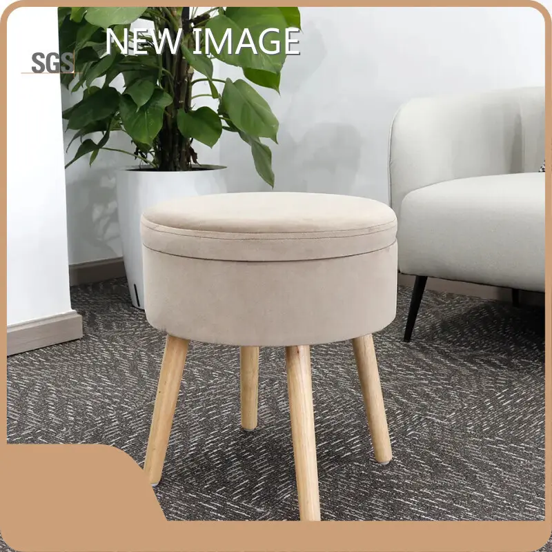 Round Storage Pouffe 23.50 * 23.50 * 55.00 Cm/2.79kgs/1pcs - - NEW IMAGE 1