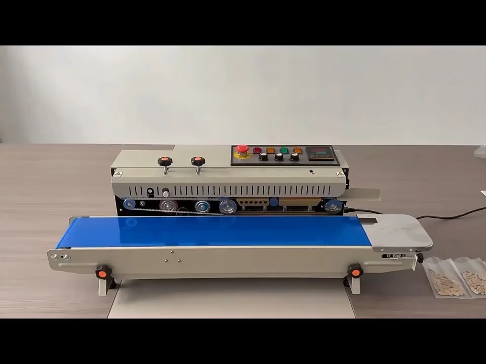 FR-1000 automatic contact bag heat Continuous Band Sealing machine with ink wheel coding 1