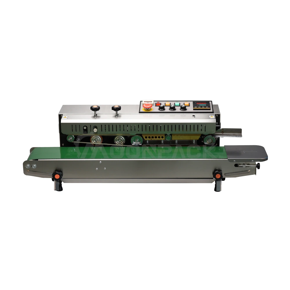 FR-1000 Automatic Contact Bag Heat Continuous Band Sealing Machine With Ink Wheel Coding and counter 1