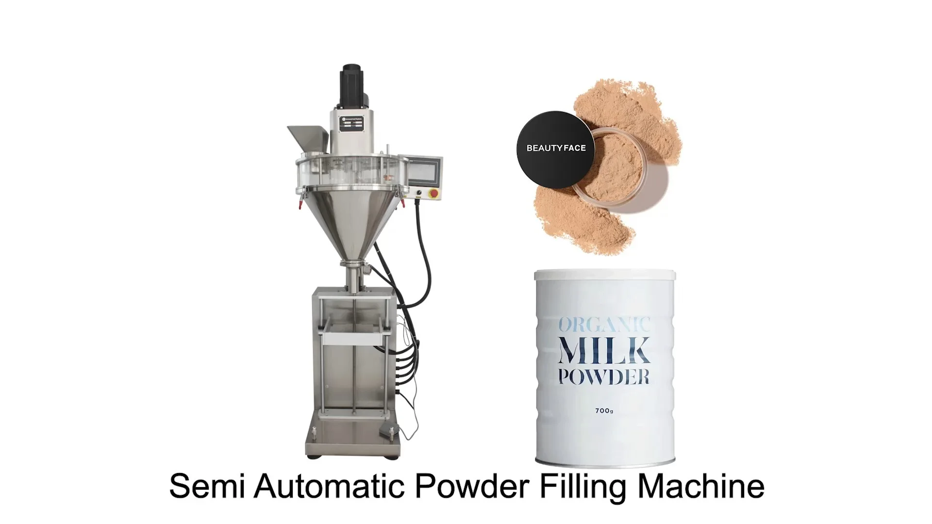 Moonpack HZF-A Semi Automatic Powder Can Screw Filling Machine With Weight 1