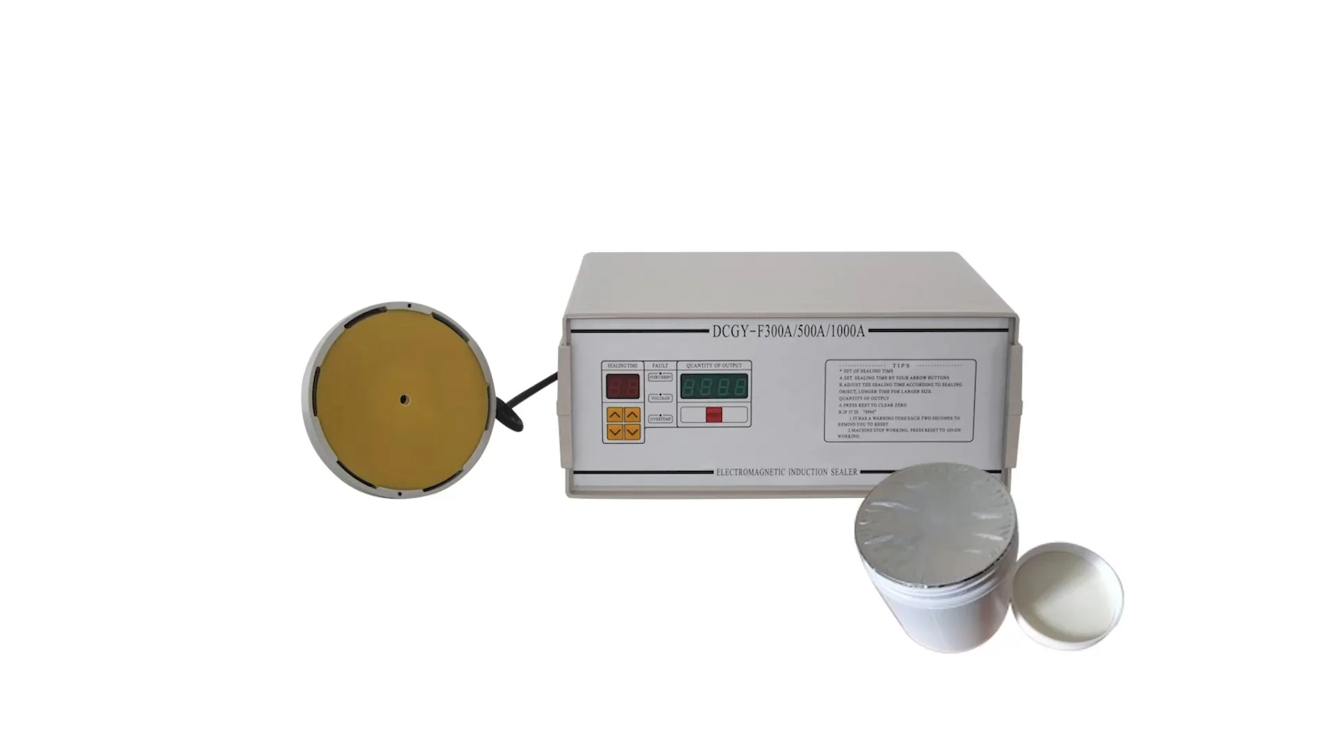 Moonpack DCGY-1000 Manual Round Cap Can Foil Induction Sealing Machine 1