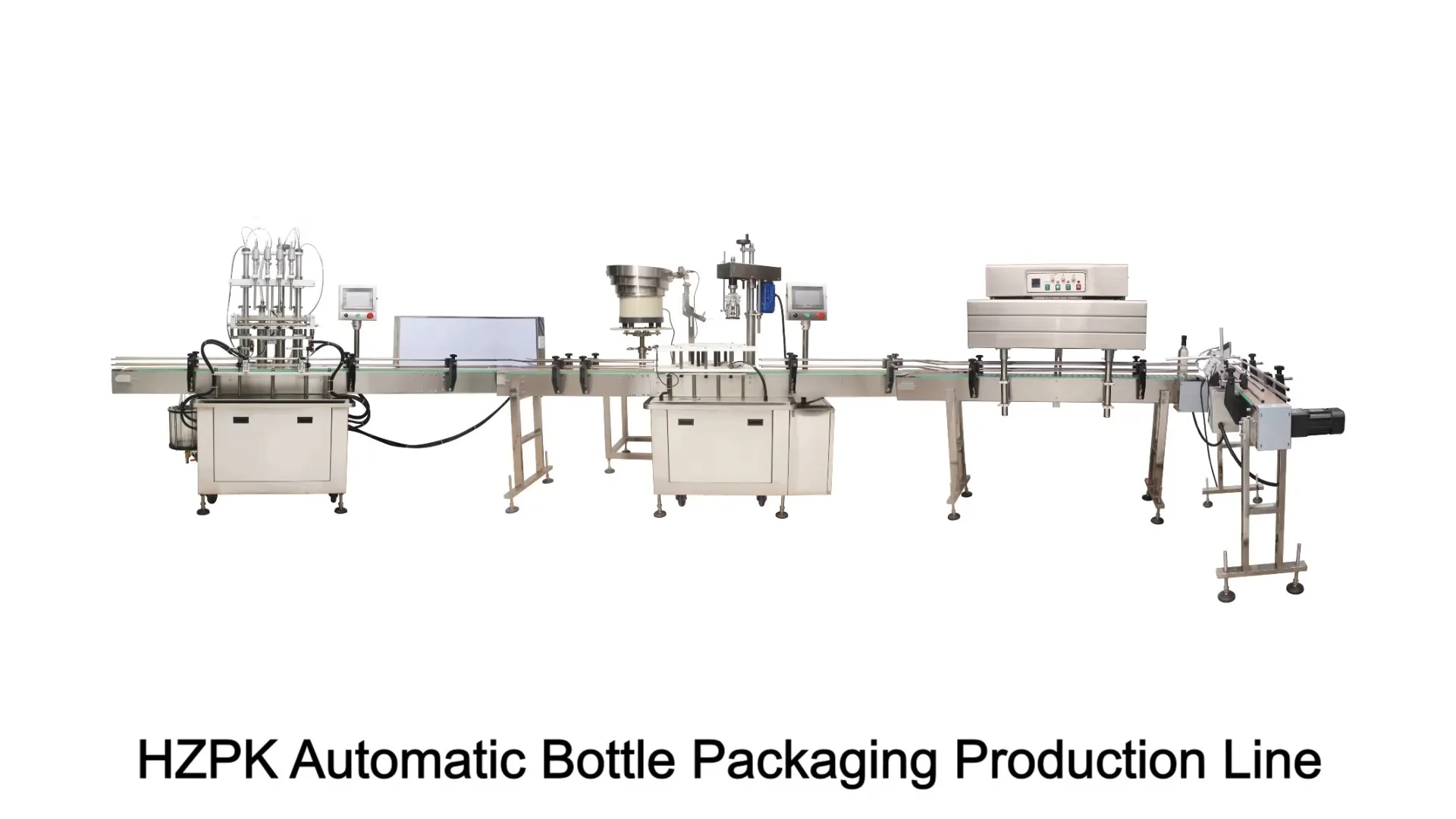 Automatic Liquid Glass Bottle Filling Capping Packing Machine Line 1