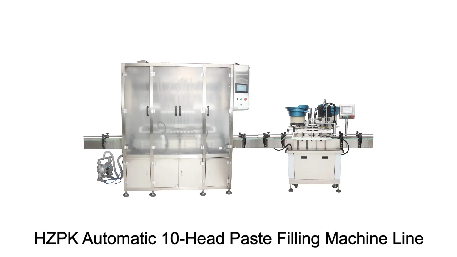Automatic 10-Head Bottle Paste Filling Capping Machine Line 1