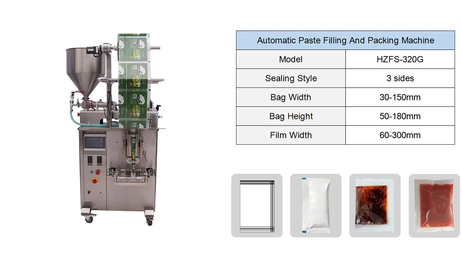 Automatic Paste Bag Forming Filling Sealing Multifunctional Packaging Machine 1