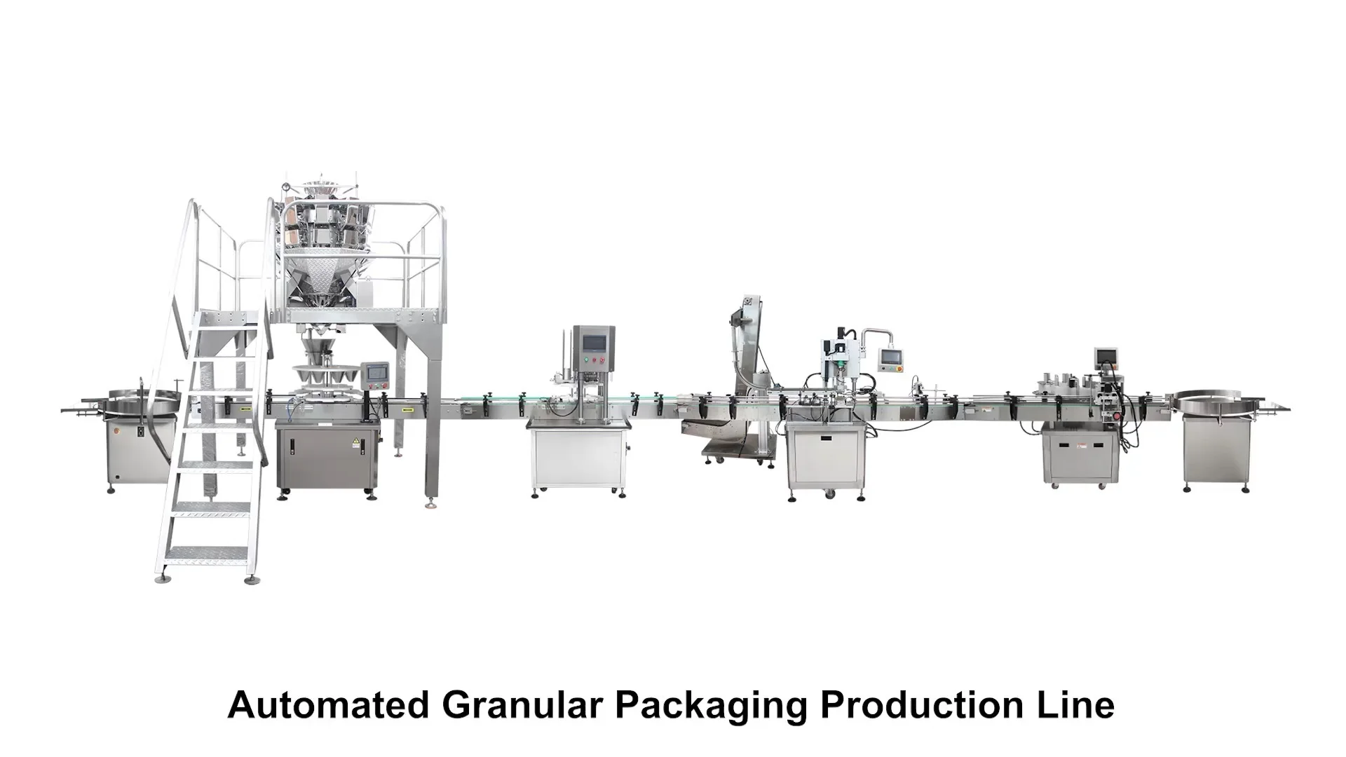 계량, 충전, 밀봉 및 라벨링 기능을 갖춘 완전 자동 캔 포장 라인 1