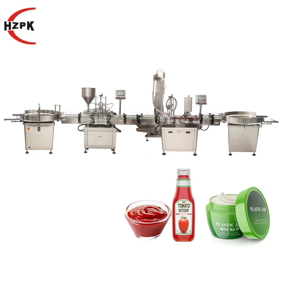 Auto 2-Head Paste Filling Capping And Labeling Machine 1