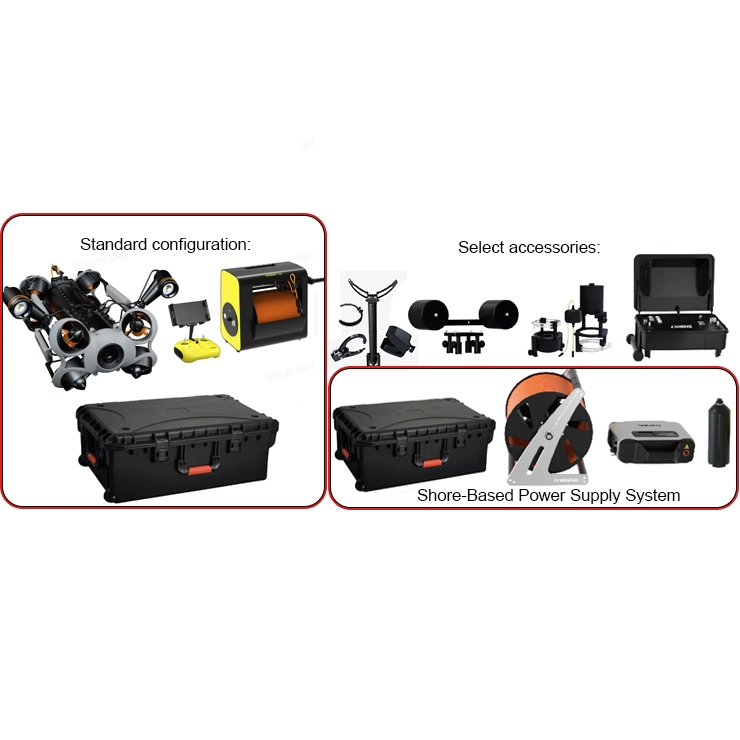 Underwater rescue and salvage, aquaculture, ship inspection, underwater drone cameras 1