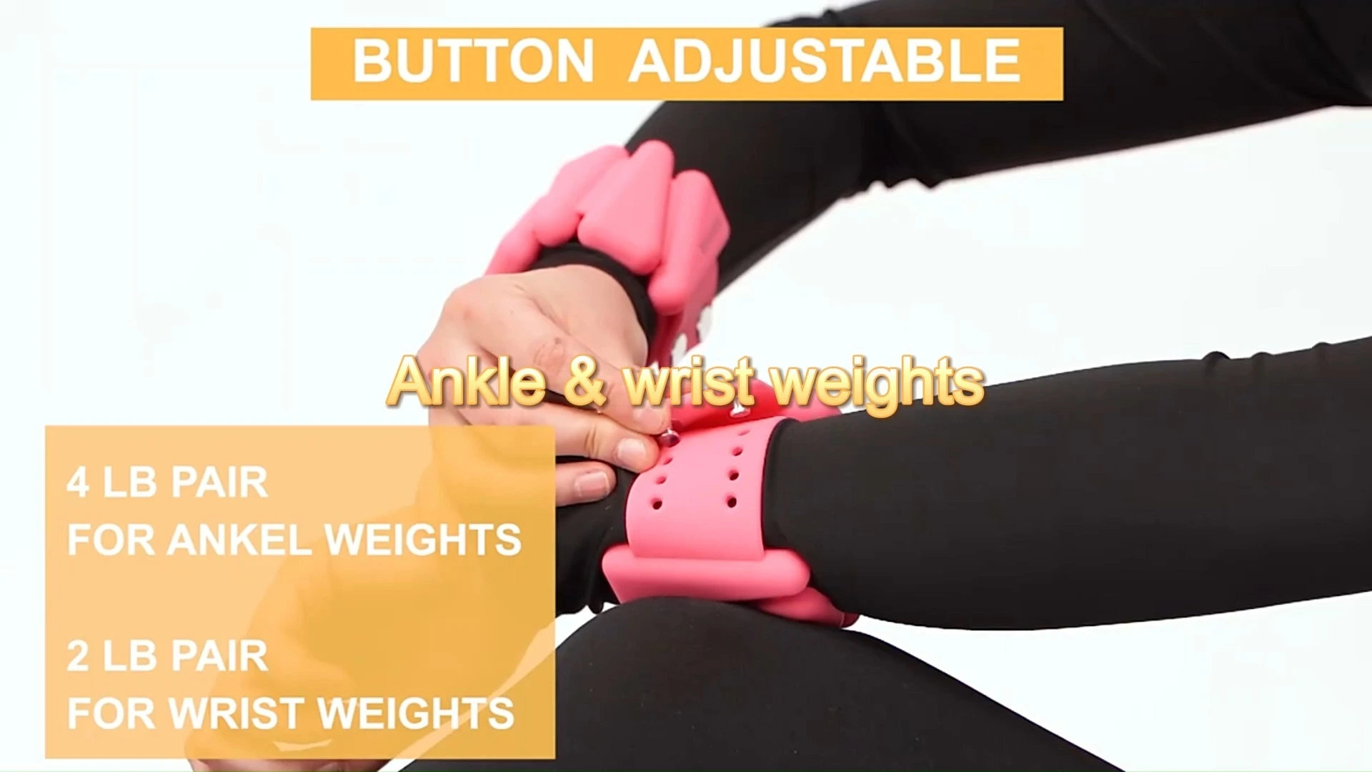 Ankle Weights, Adjustable, Effective Wrist Weights 1.8KG EACH PAIR OA-AW18 - One Artistry 1