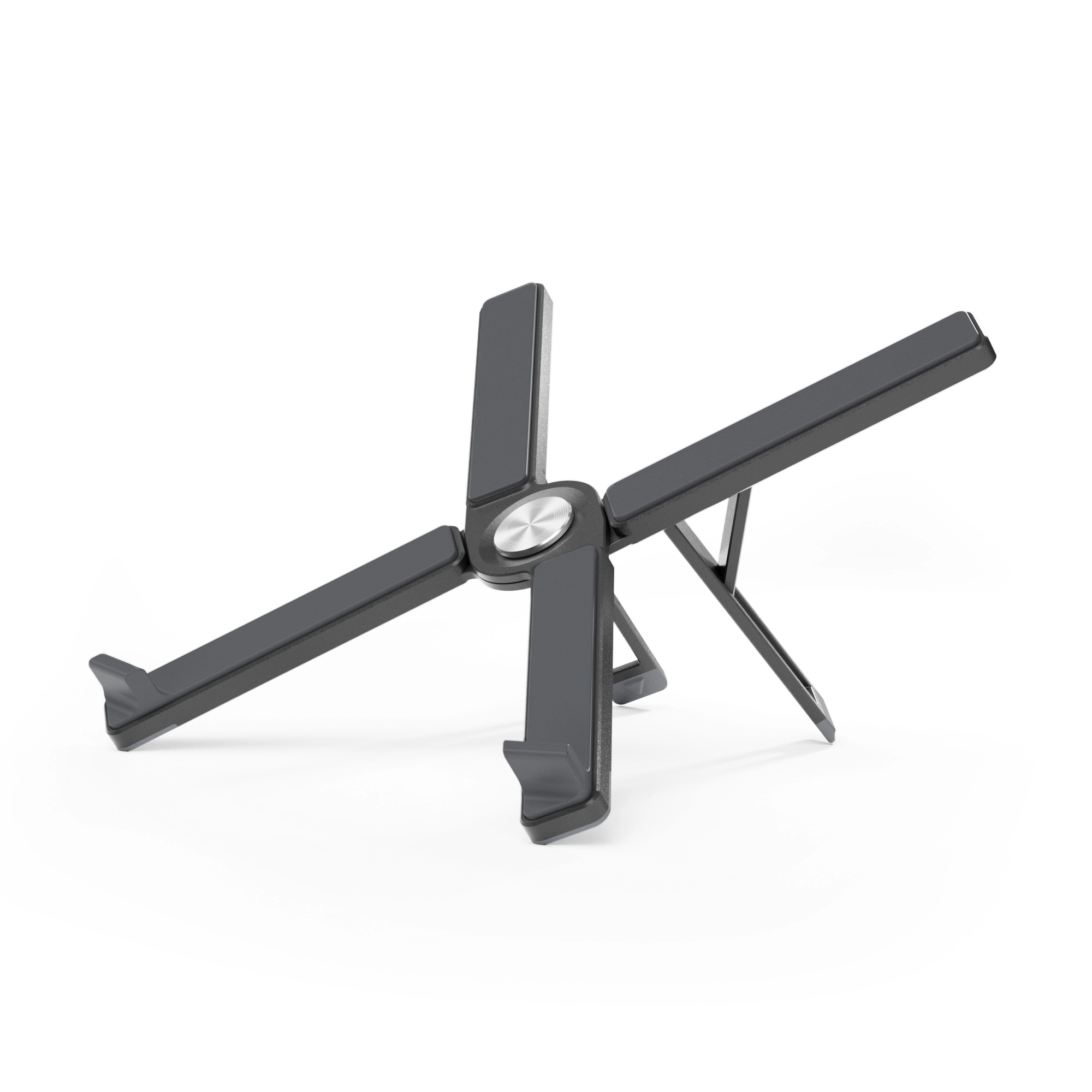 折りたたみ式ラップトップライザー放熱ポータブルラップトップホルダー(グレー) 折りたたみ式ラップトップライザー放熱ポータブルラップトップホルダー