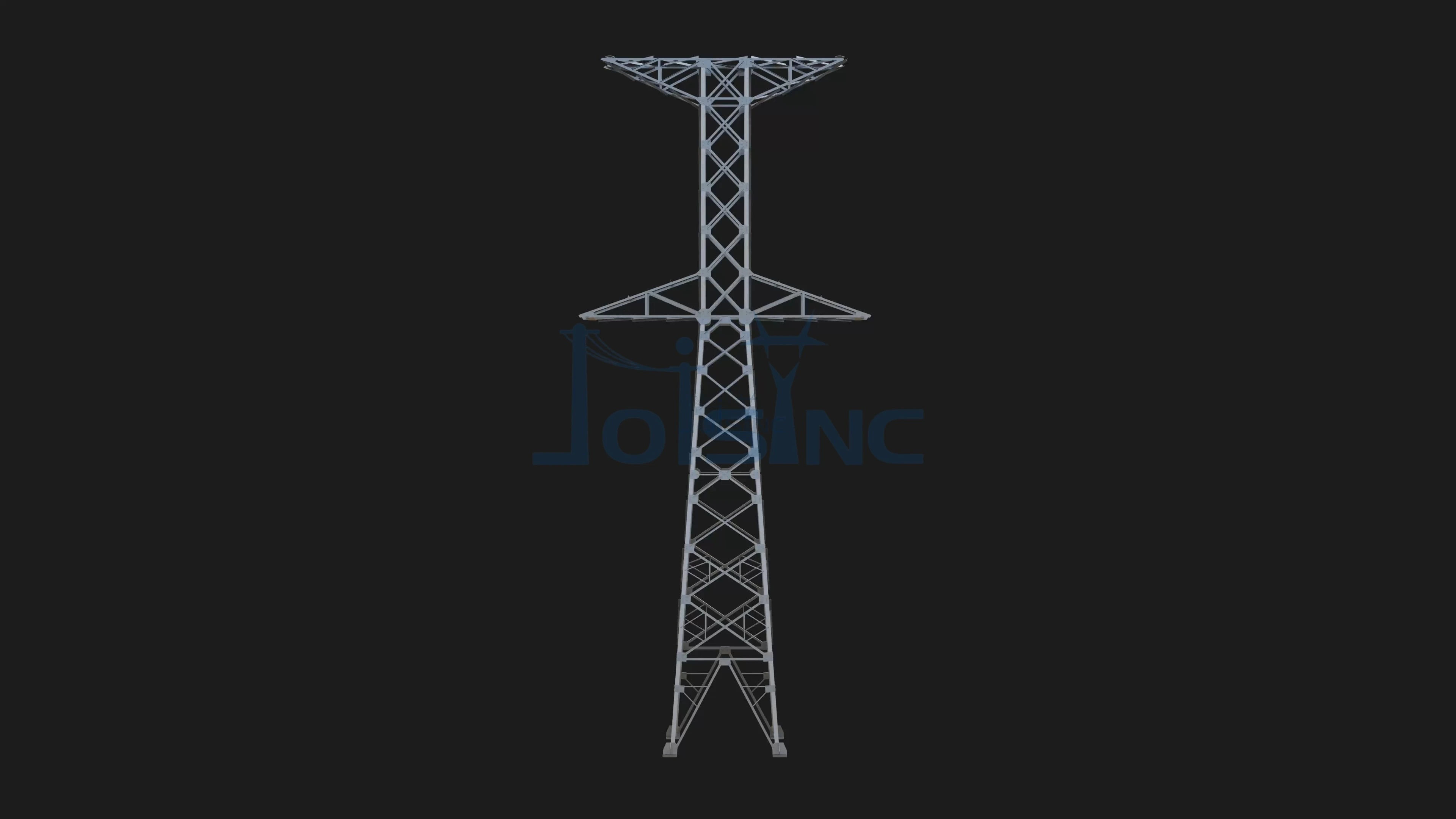 69kV-132kV Vertical Column with Dual Crossarms Angle Steel Transmission Tower 1