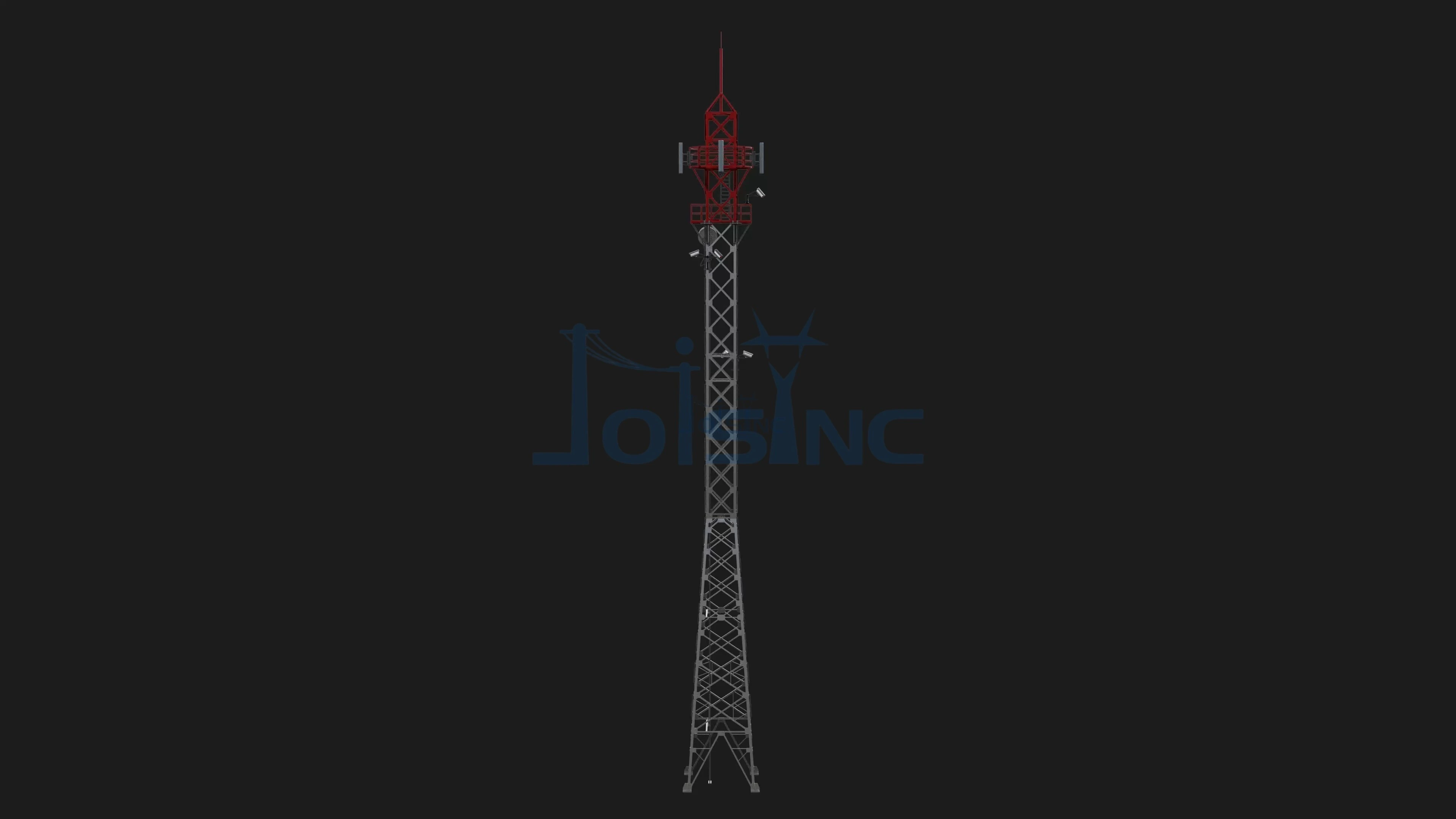 Four-Legged Angle Steel Communication Tower for Telecom & Broadcast 1