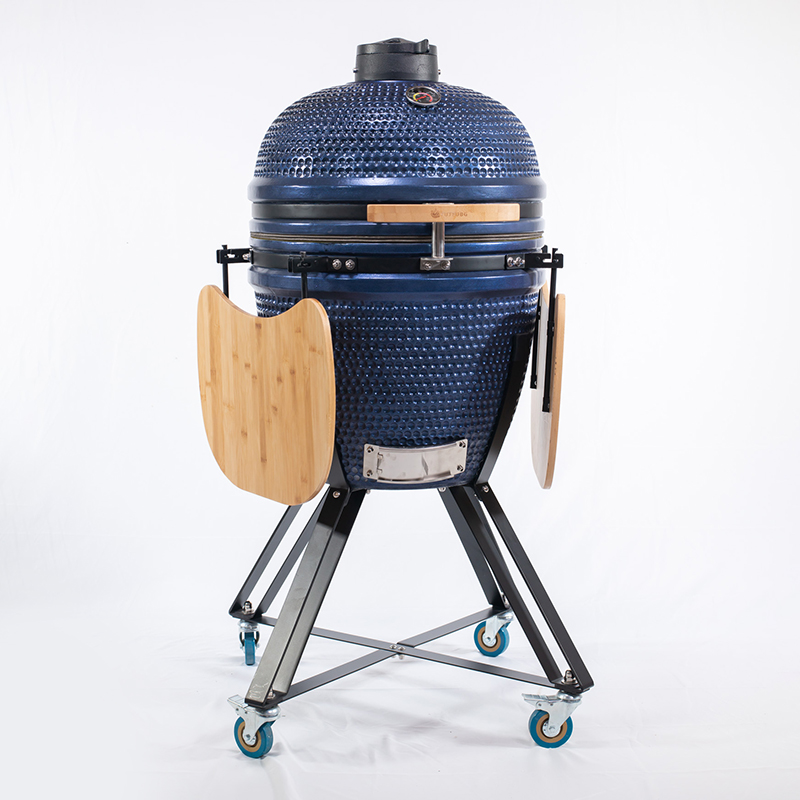 OEM & ODM セラミック エッグ グリル 21 インチ ブルー ファクトリー