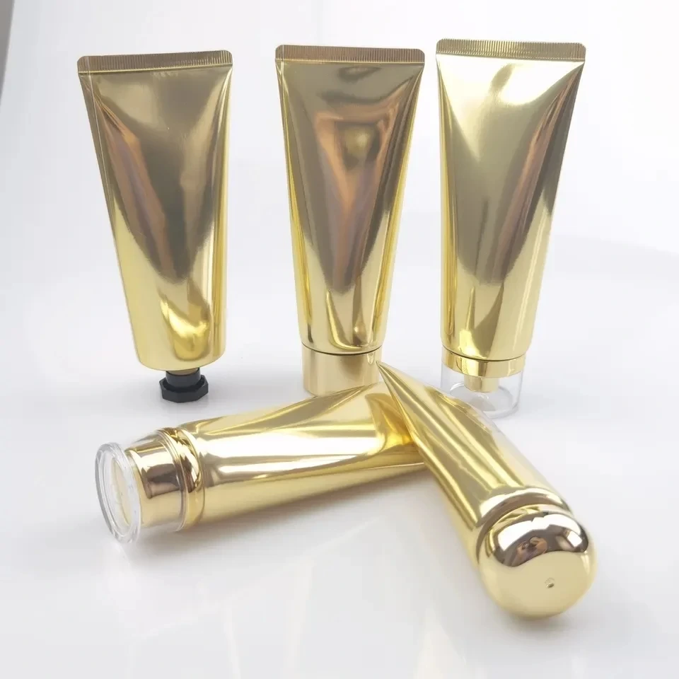 80g 80ml Brightness Gold Кол креми Soft Tube Бет тазалоочу Bb Cream Body Milk Алюминий Пластик түтүк 1